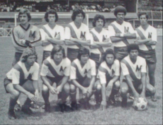 Deportivo México 1976. Arriba; José Espinoza, Willian Jimenez, Jose Manuel 
