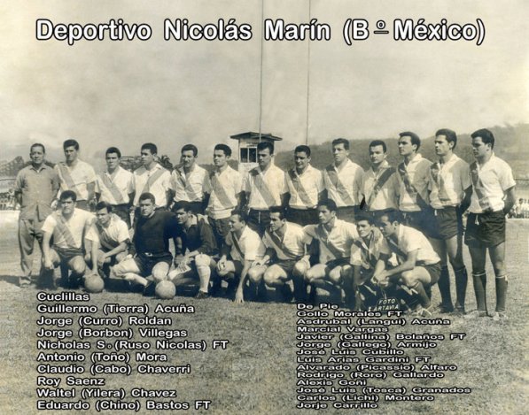 Deportivo Nicolás Marín campeón de Segunda División en 1963 con el entrenador 